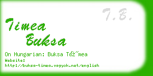 timea buksa business card